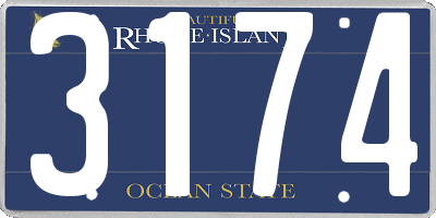 RI license plate 3174