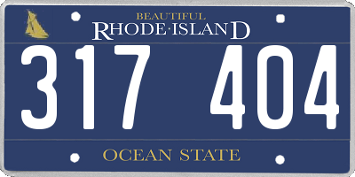 RI license plate 317404