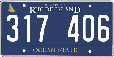 RI license plate 317406
