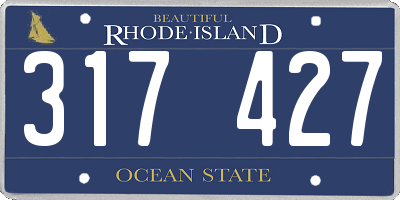 RI license plate 317427