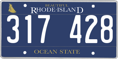 RI license plate 317428