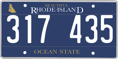 RI license plate 317435