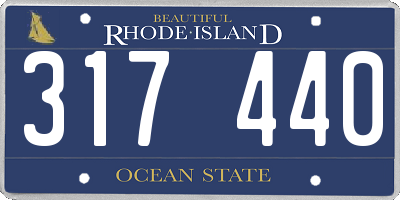 RI license plate 317440