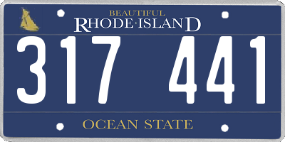 RI license plate 317441