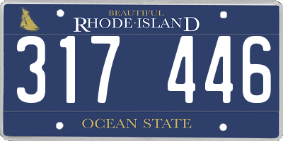 RI license plate 317446