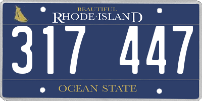 RI license plate 317447