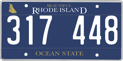 RI license plate 317448