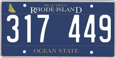 RI license plate 317449