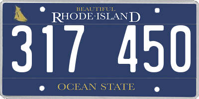 RI license plate 317450