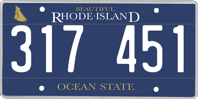 RI license plate 317451