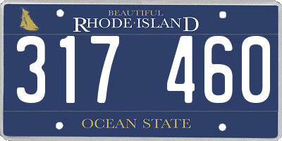 RI license plate 317460