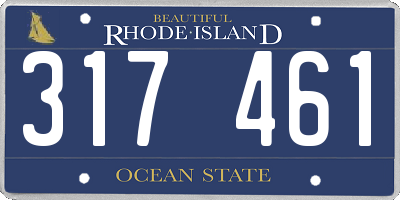 RI license plate 317461