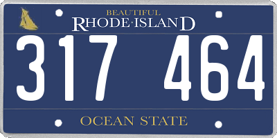 RI license plate 317464