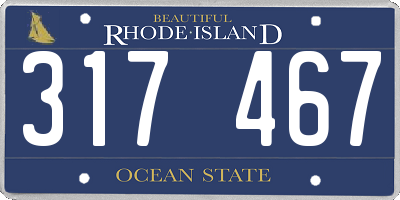 RI license plate 317467