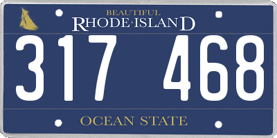 RI license plate 317468