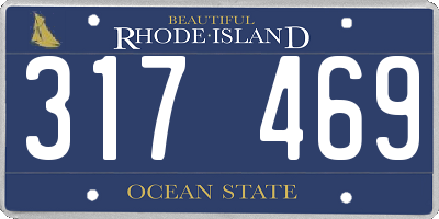 RI license plate 317469