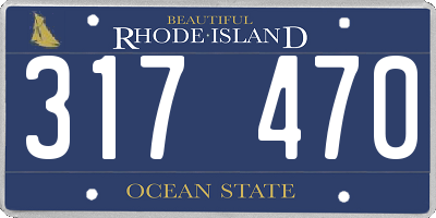 RI license plate 317470
