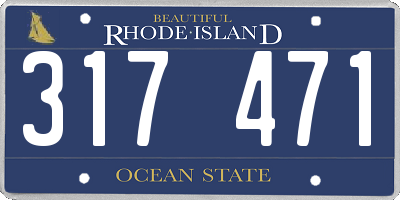 RI license plate 317471