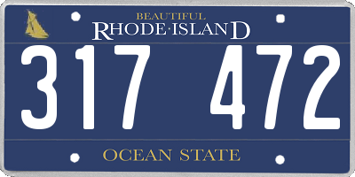 RI license plate 317472