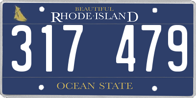 RI license plate 317479
