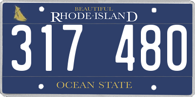 RI license plate 317480