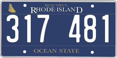 RI license plate 317481