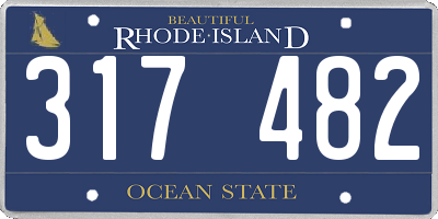 RI license plate 317482
