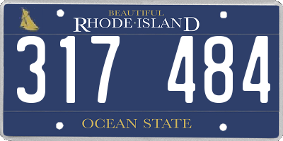 RI license plate 317484