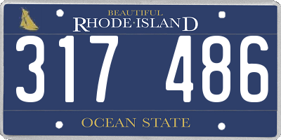 RI license plate 317486