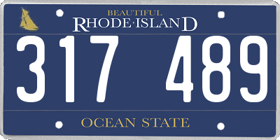 RI license plate 317489