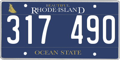 RI license plate 317490