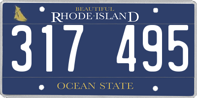 RI license plate 317495