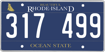 RI license plate 317499