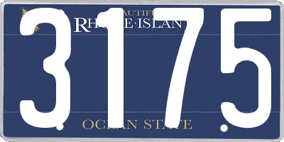 RI license plate 3175