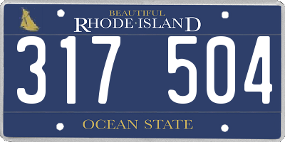 RI license plate 317504