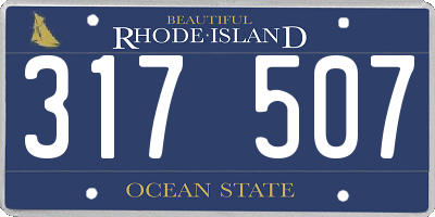 RI license plate 317507