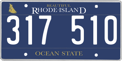 RI license plate 317510