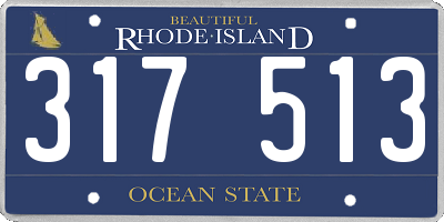 RI license plate 317513