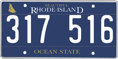 RI license plate 317516