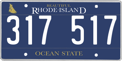 RI license plate 317517