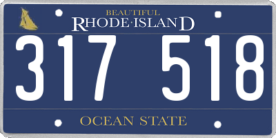 RI license plate 317518