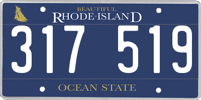 RI license plate 317519