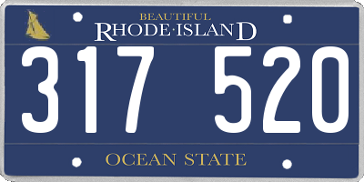 RI license plate 317520