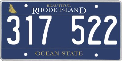 RI license plate 317522
