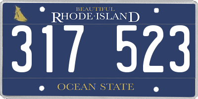 RI license plate 317523