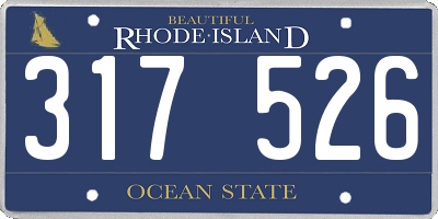 RI license plate 317526