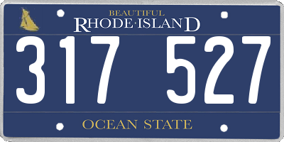 RI license plate 317527