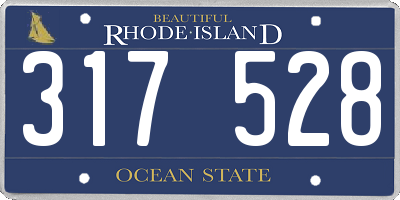 RI license plate 317528