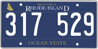 RI license plate 317529