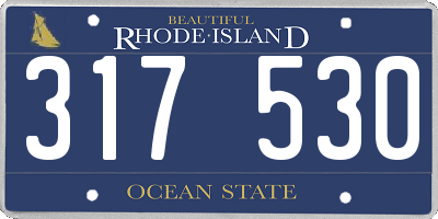 RI license plate 317530
